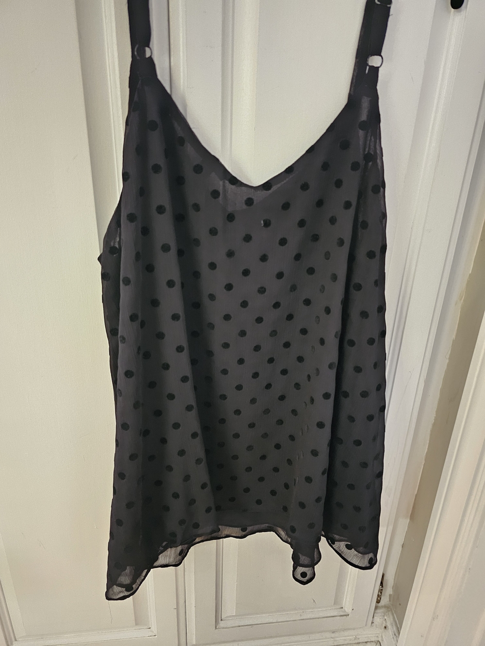 torrid Black Polka Dot Sheer Slip Cami